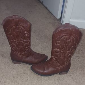 Kids Brown Cowboy Boots